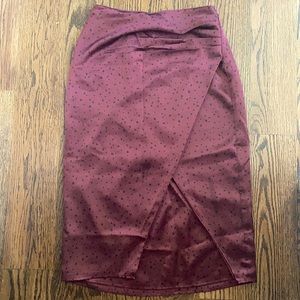 Abercrombie Ruched high silt midi skirt